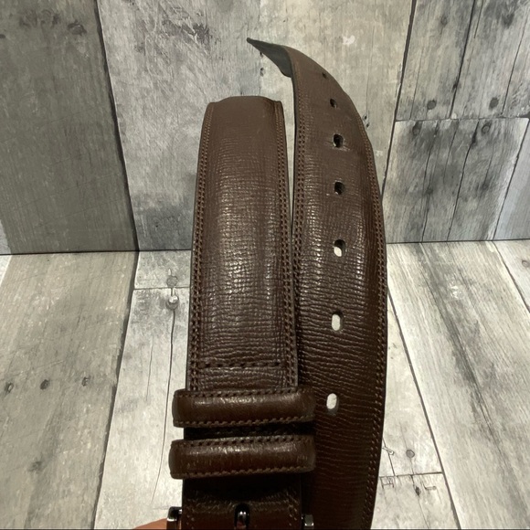 MURANO Men’s Brown Embossed Leather Belt Size 32 - Picture 6 of 7